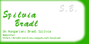 szilvia bradl business card